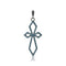 large blue diamond, black gold art deco cross on hinged bai <span class='visuallyhidden'>Call, text 323-404-2959 for shopping help.</span>